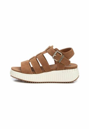 Sandalias con plataforma - camel