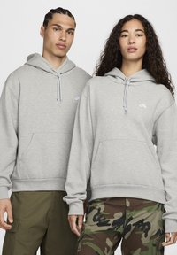 LOGO UNISEX - Huppari - dk grey heather white