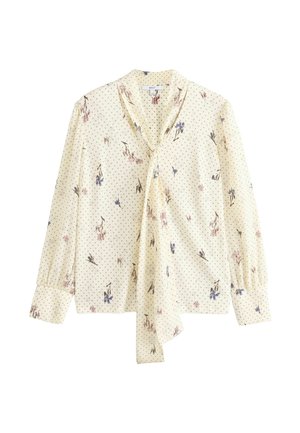 Next, REGULAR FIT - SCARF NECK LONG SLEEVE BLOUSE  . - Skjortebluser - ecru ditsy floral