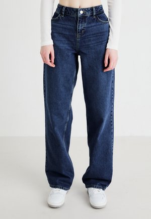 NMALEXA - Egyenes szárú farmer - dark blue denim