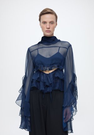 ANYSSA RUFFLE BLOUSE - Μπλούζα - navy