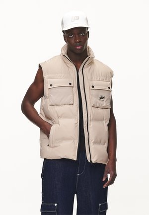 TARBAL PUFFER VEST - Väst - desert sand