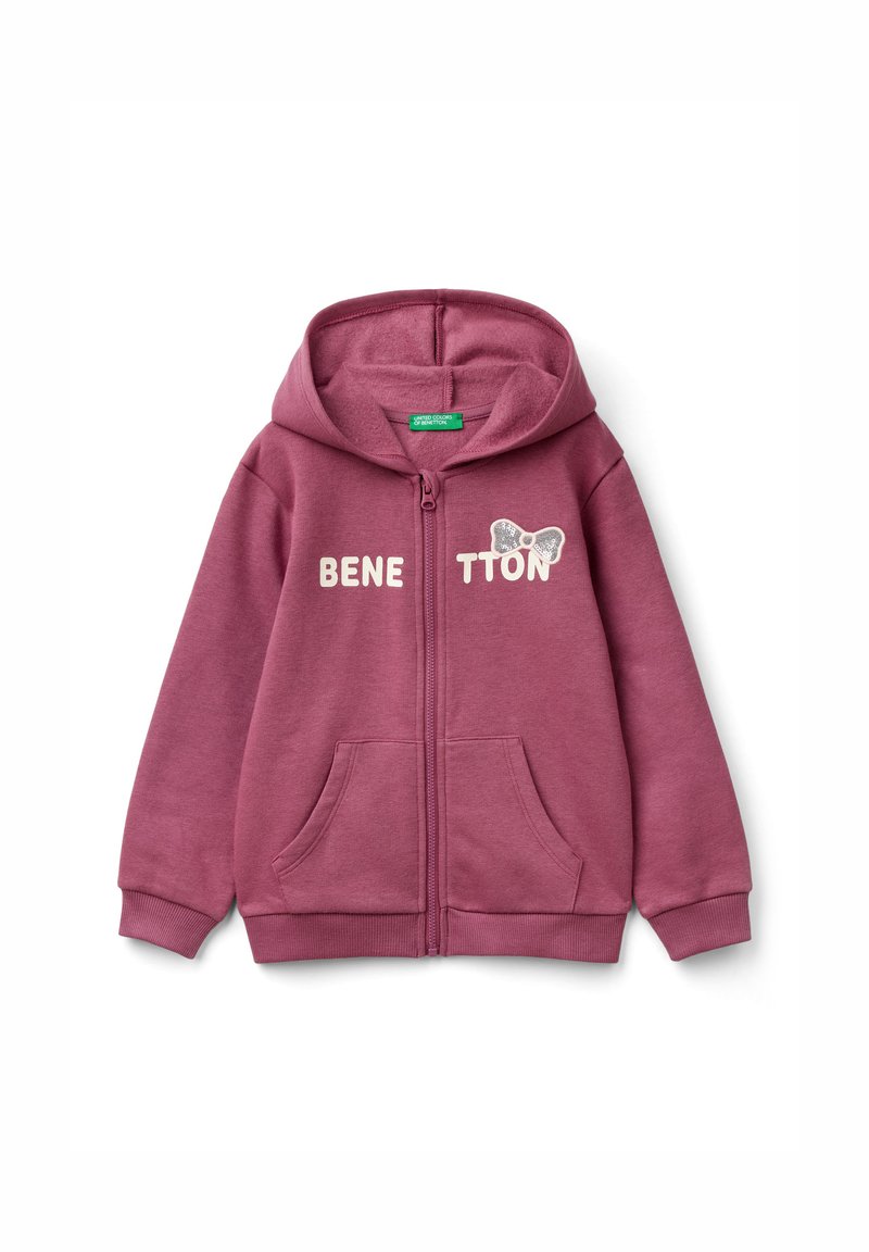 United Colors of Benetton Felpa con zip - violet