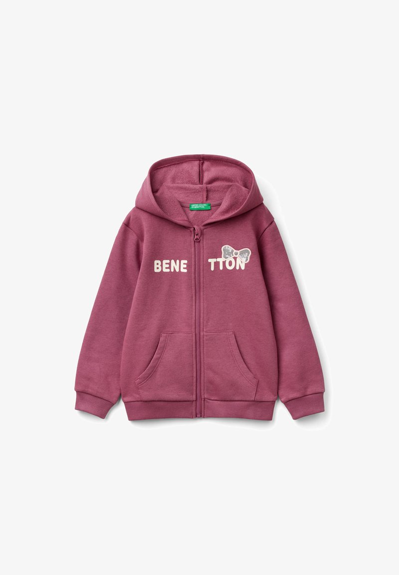 United Colors of Benetton Felpa con zip - violet