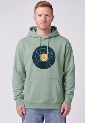 watapparel, BROKEN VINYL UNISEX - Kapuzenpullover - aloe