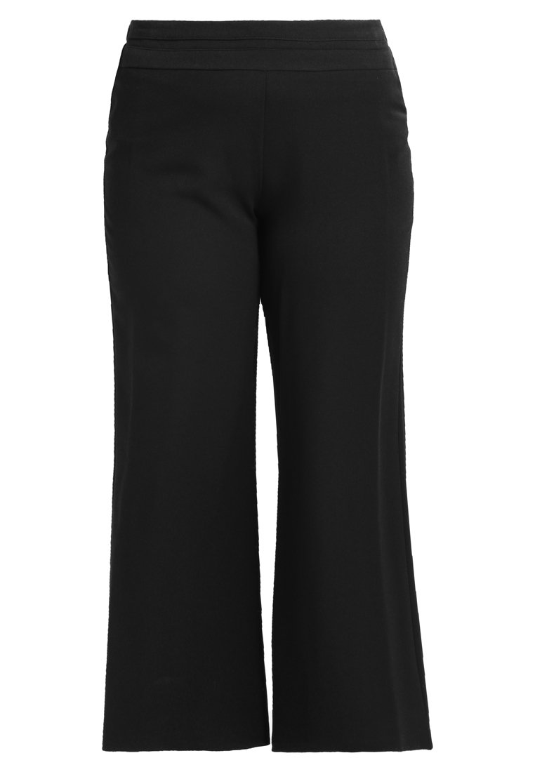 Evans PICASSO WIDELEG Bukse black Zalando.no Evans SMART WIDE LEG TROUSER - Bukse - black