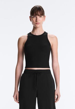 OYSHO RIB MODAL BLEND LONG TANK TOP 30144058 - Top - black