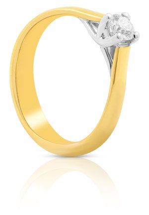 MUAU Schmuck SOLITAIRE RING DIAMANT 0.50CT. - Ring - bicolor