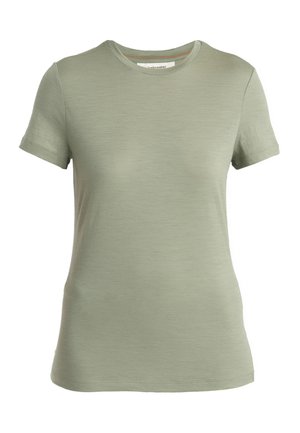 Light green short-sleeve t-shirt made of soft, smooth fabric. Features a classic round neck and a relaxed fit with no patterns or accents.