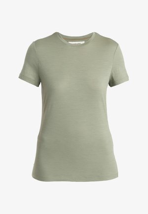 Light green short-sleeve t-shirt made of soft, smooth fabric. Features a classic round neck and a relaxed fit with no patterns or accents.