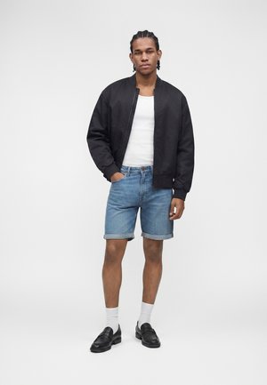 Jack & Jones, JJIRICK JJIORG 2 PACK - Denimové šortky - blue denim/black denim
