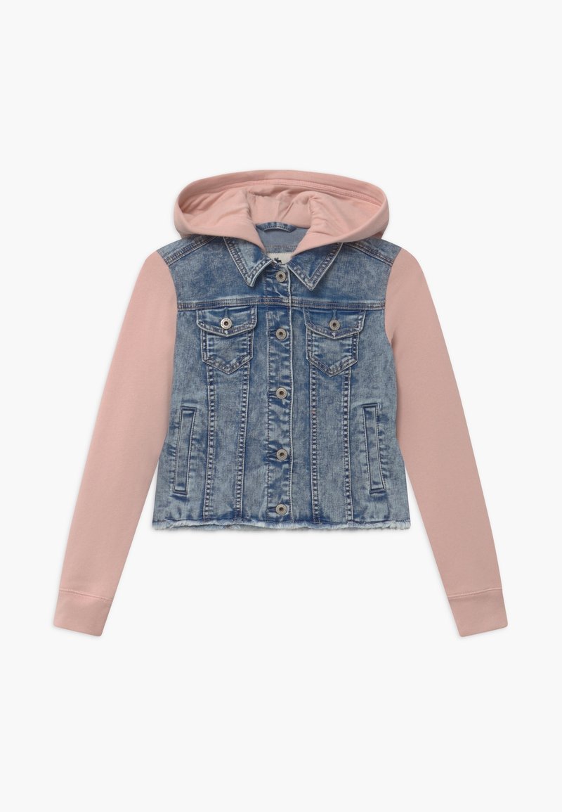 Abercrombie & Fitch CROPPED - Farkkutakki - blue denim