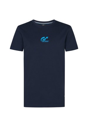 Print T-shirt - navy blue