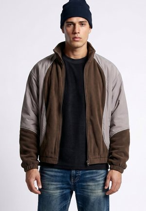 Urban Classics, POLARFLEECE TASLAN TRACK JACKET - Veste polaire - brown palelilac