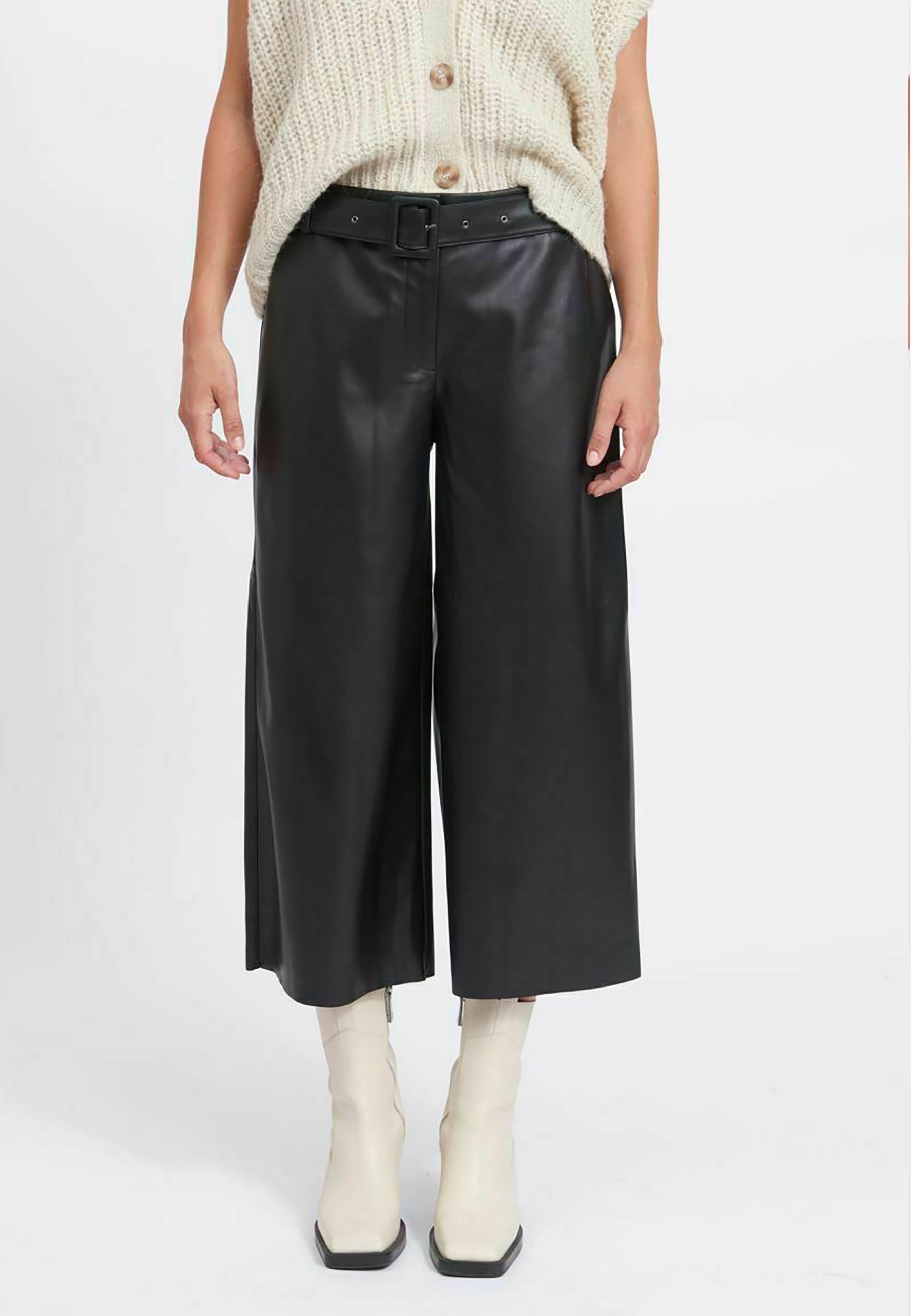 Vila CROPPED - Pantaloni - black/nero - Zalando.it