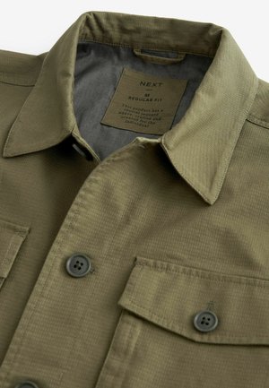 TEXTURED BUTTON UP - REGULAR FIT - Chaqueta fina - khaki green