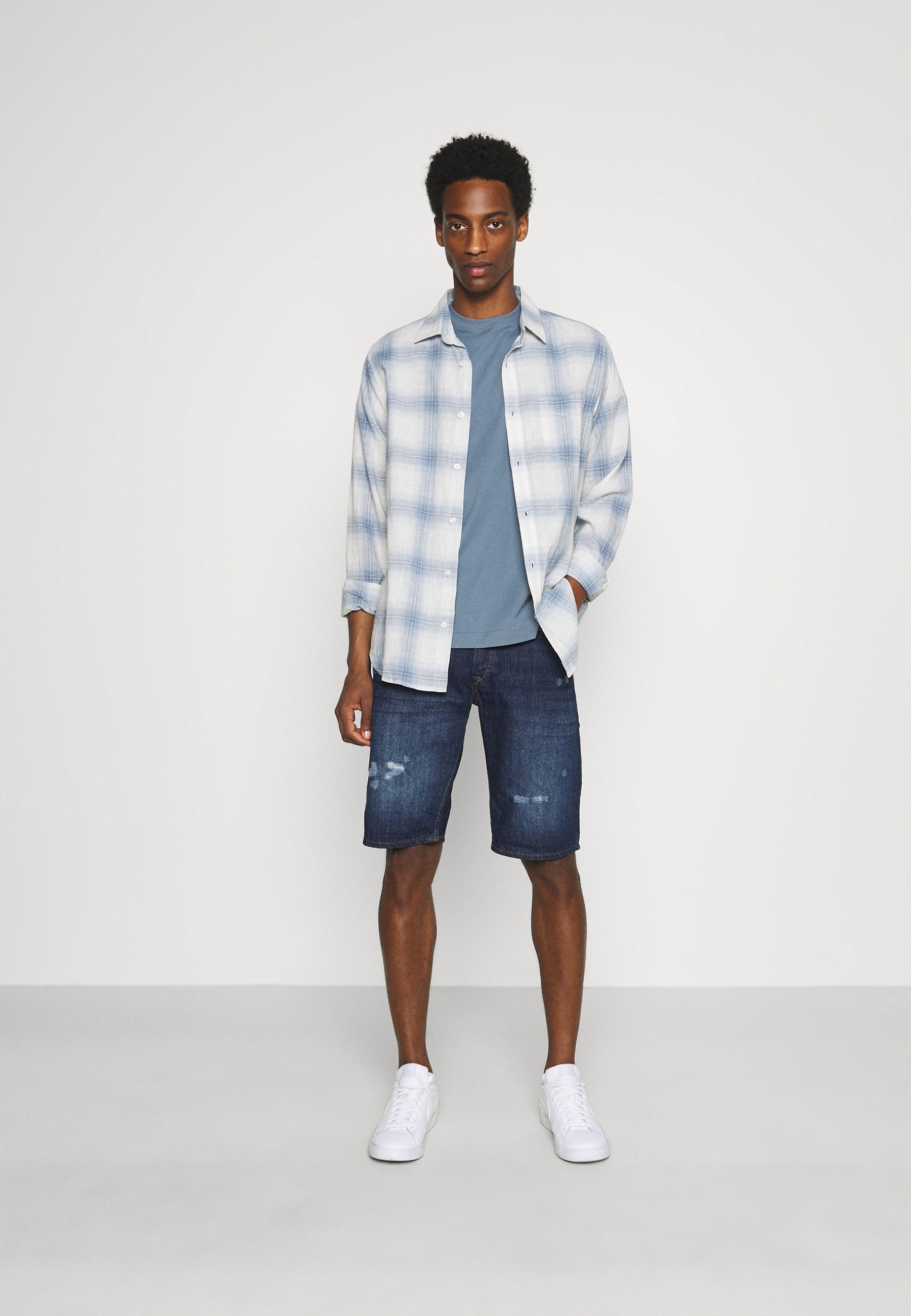 denim jacket denim shorts