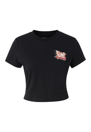 True Religion, CRYSTAL TRUE GIRL CLUB BABY TEE - T-shirt imprimé - jet black