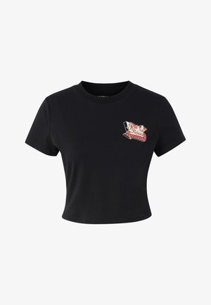 True Religion, CRYSTAL TRUE GIRL CLUB BABY TEE - T-shirt imprimé - jet black