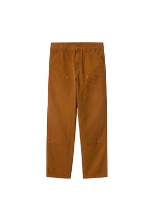 DOUBLE KNEE - Pantalones - deep h brown aged canvas