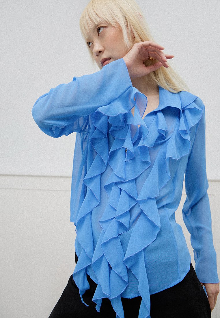 Versace Jeans Couture Overhemdblouse lichtblauw