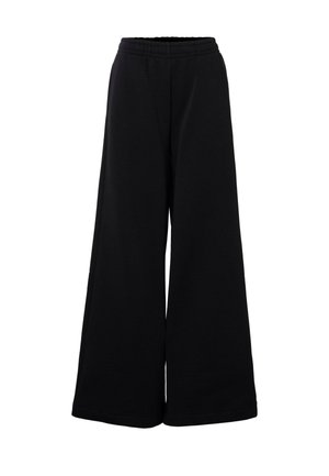 Urban Classics, LADIES FLUFFY WIDELEG TRACKPANTS - Pantalon de survêtement - black