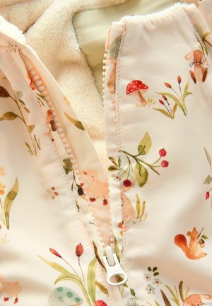 Next REGULAR FIT - Strampler - ecru woodland printed hooded