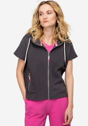 LAURASØN Mikina na zip - dark gray