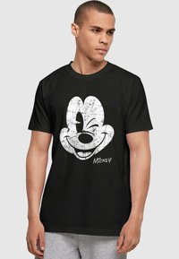 ABSOLUTE CULT - MICKEY MOUSE DISTRESSED  - T-shirt print - black Miniatuurafbeelding 1