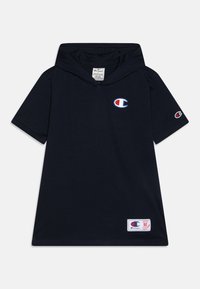 Champion RETRO SPORT HOODED CREWNECK UNISEX - Apdrukāts T-krekls - dark blue