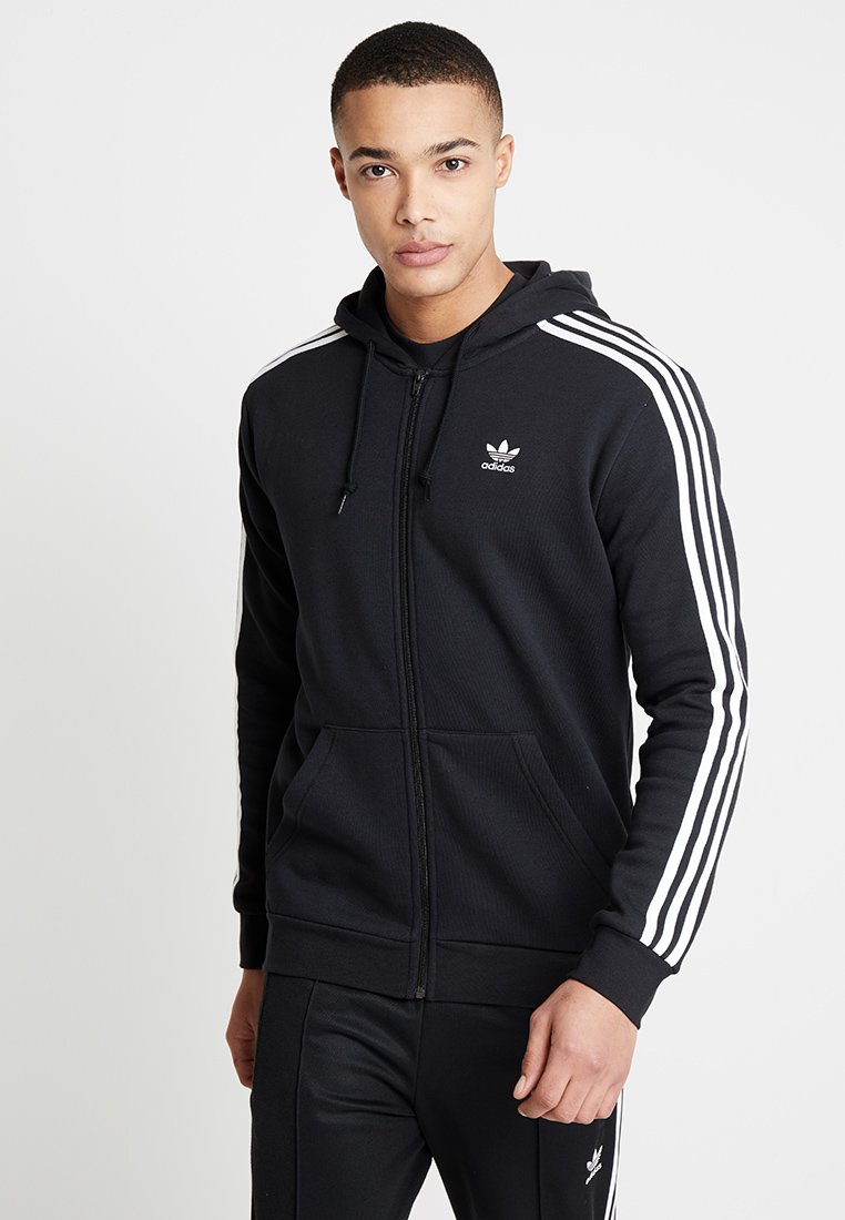 adidas STRIPES UNISEX - Sweatjacke - black/schwarz - Zalando.de