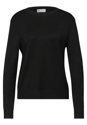 BASIC PULLOVER - Striktrøje - schwarz