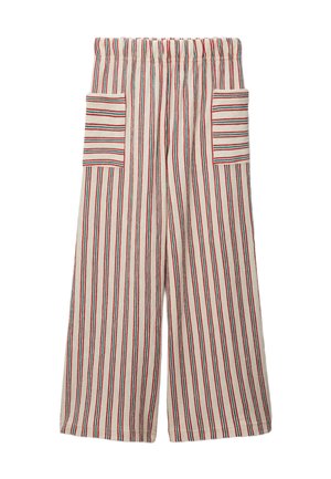 FLUIDE RAYÉ - Pantalon classique - ivory