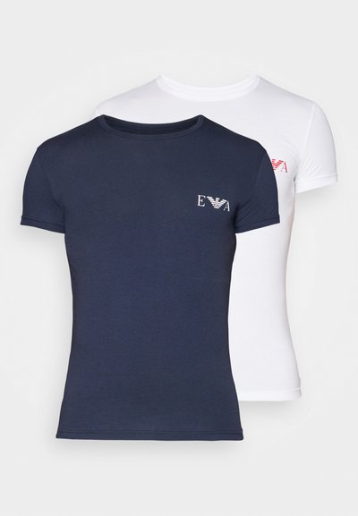 Emporio Armani 2 PACK CREW NECK - Caraco - bianco marine/white marine