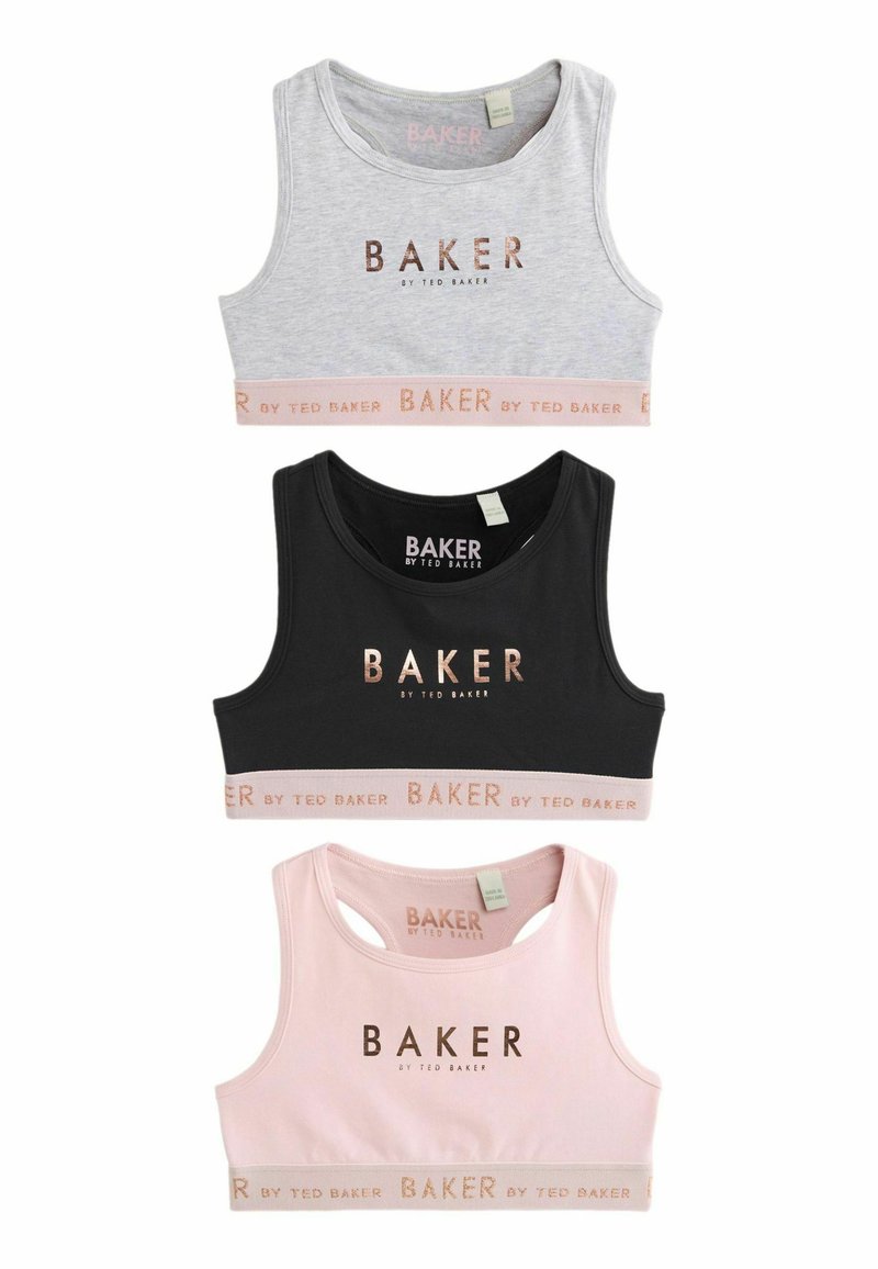 Baker by Ted Baker CROP 3 PACK - REGULAR FIT - Top - black grey pink