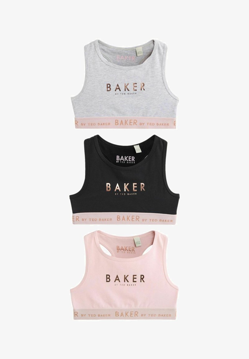 Baker by Ted Baker CROP 3 PACK - REGULAR FIT - Top - black grey pink