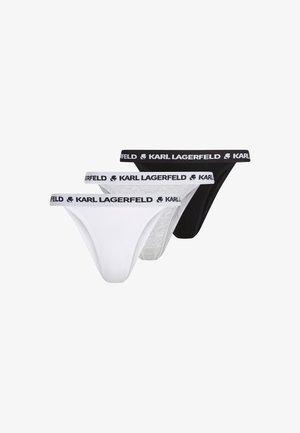 KARL LAGERFELD LOGO BRAZILIAN 3 PACK - Braguitas - black white grey