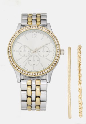 SET - Klocka - silver-coloured/gold-coloured