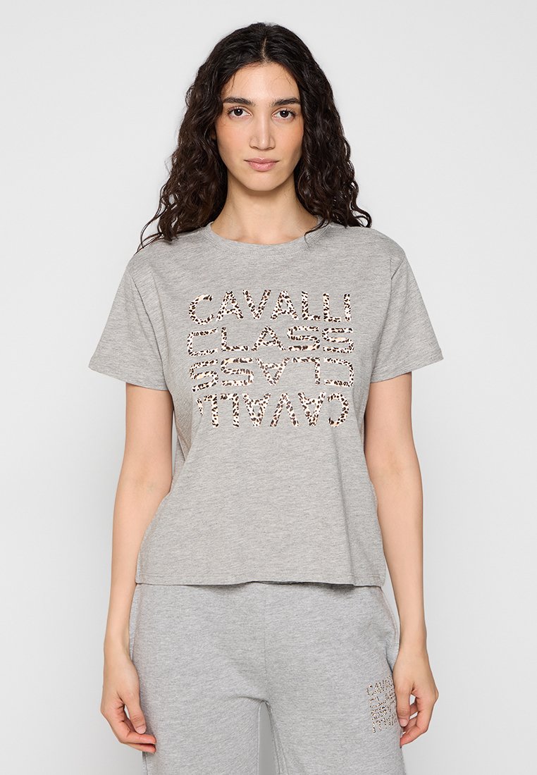 Cavalli Class T-shirt print grijs