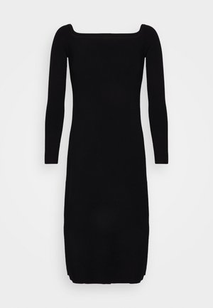 OFFSHOULDER DRESS - Laisvo kirpimo suknelė - black