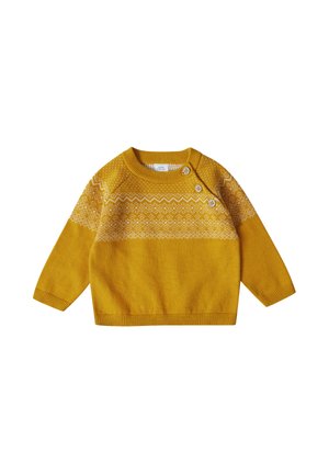 MIT NORWEGER MUSTER - Strickpullover - mustard