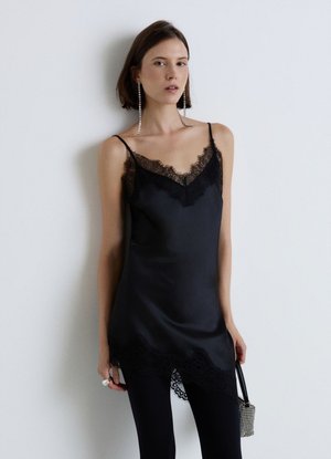 Calliope, CANOTTA PIZZO - Bluse - ultrablack