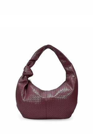 GRANDE CON TRENZADO Y NUDO - Bolso de mano - burdeos