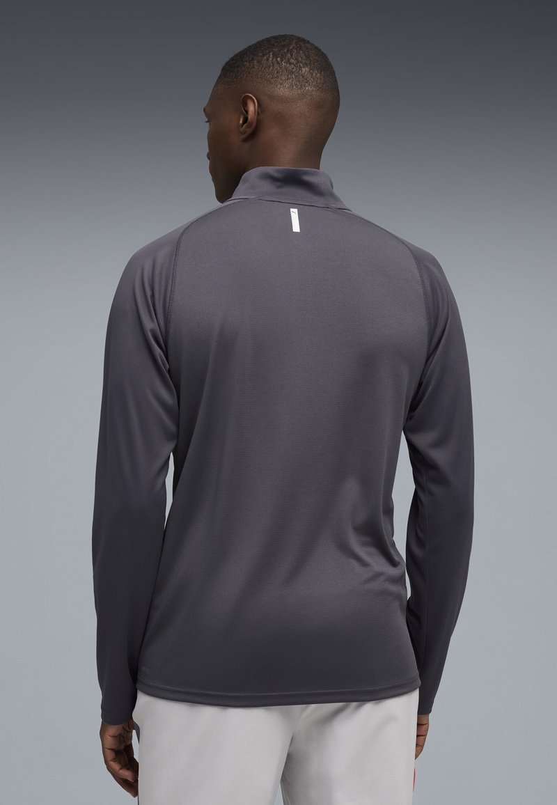Puma M PWRTRAIN MIX 1/4 ZIP - Top s dlouhým rukávem - galactic gray