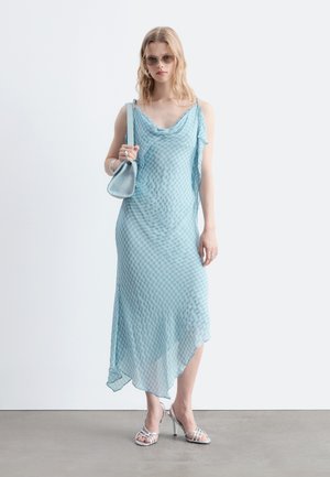 & OTHER STORIES, & OTHER STORIES DRAPED MIDI DRESS - Robe de jour - blue