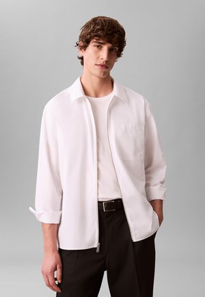 RELAXED ZIP UP POPLIN  - Hemd - brilliant white