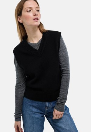 PULL SANS MANCHES - Pullover - noir