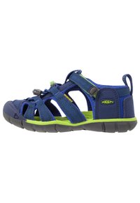Keen SEACAMP II CNX - Walking sandals - blue depths/chartreuse