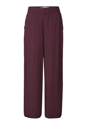 Street One, HIGH WAIST WIDE LEG HOSE IM LOOSE FIT - Pantalon classique - rustic rouge