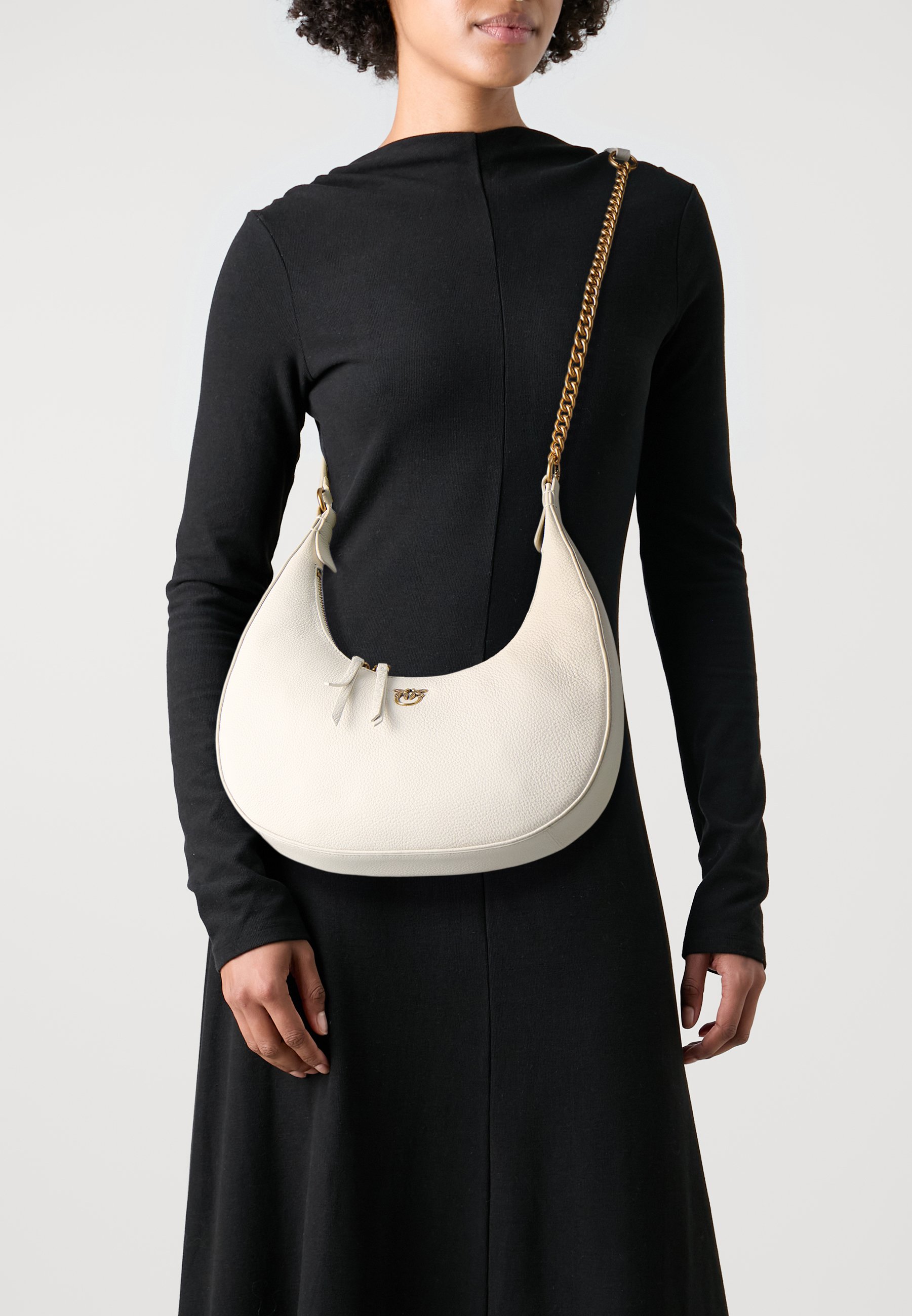 Pinko BRIOCHE HOBO CLASSIC - Cross body bag - bianco seta